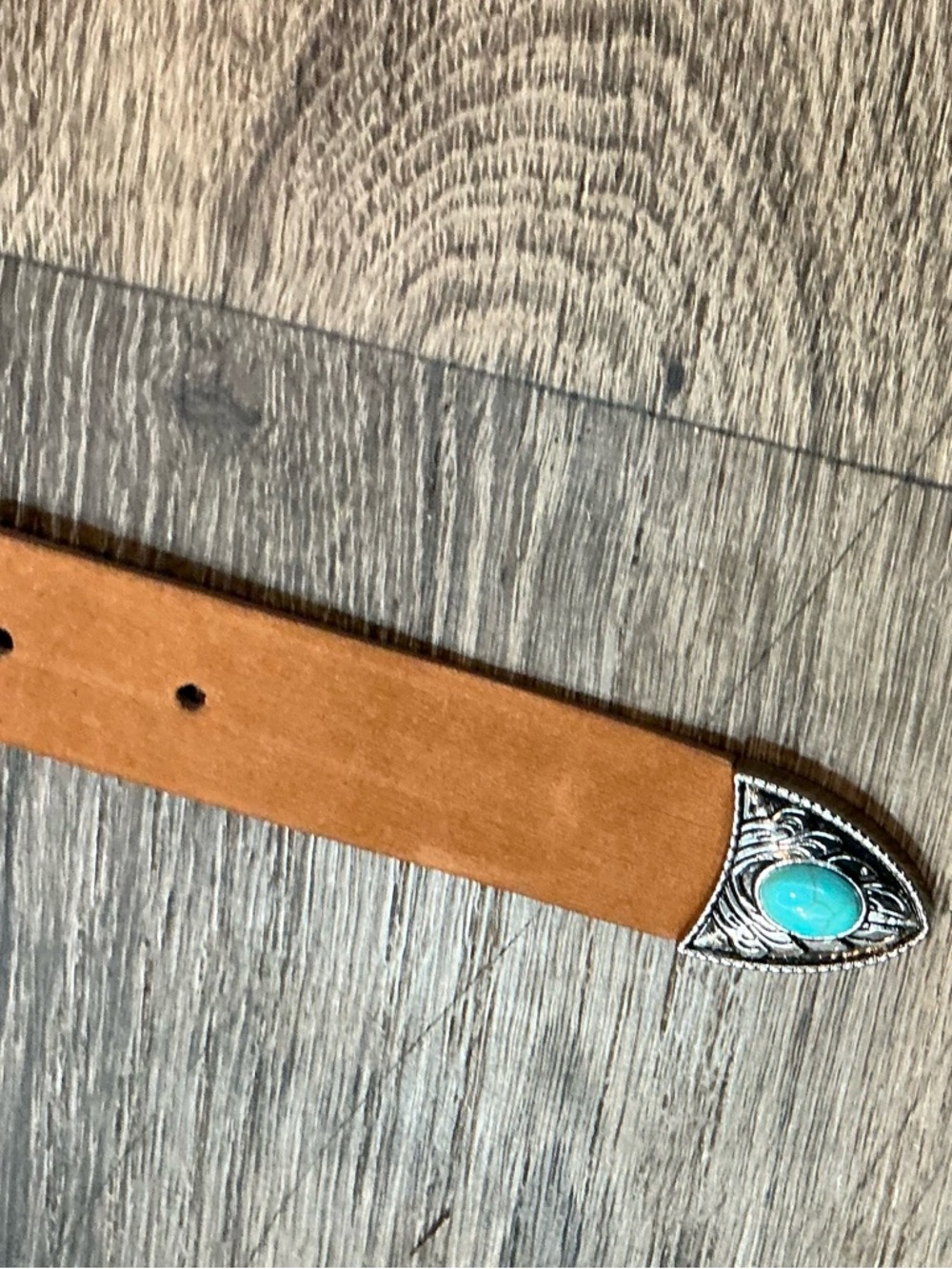 Western Belt with Turquoise Accents - Picture 4 of 6
